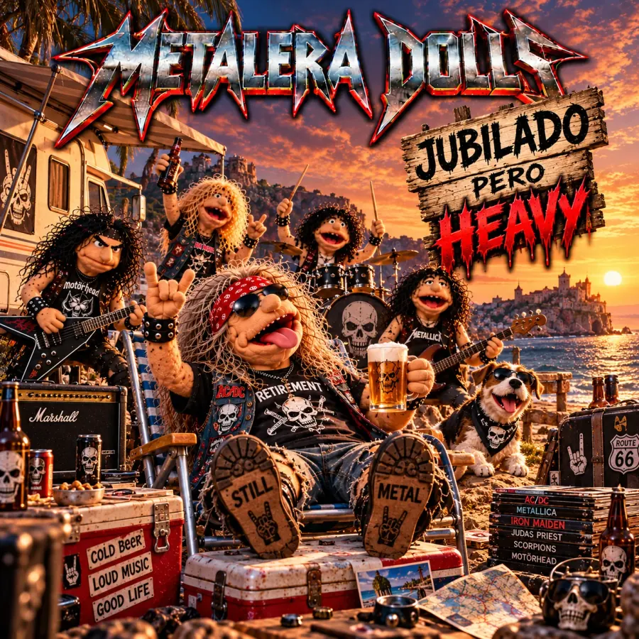Portada original de Jubilado pero heavy