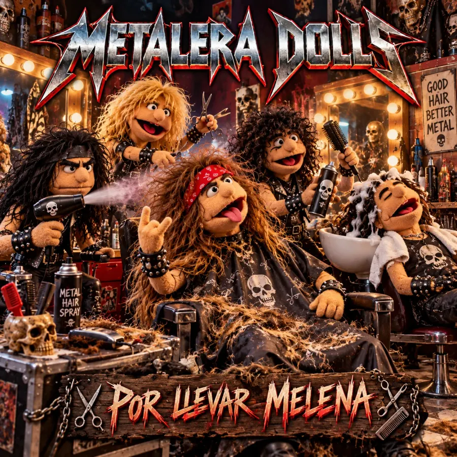 Portada original de Por llevar melena - Single
