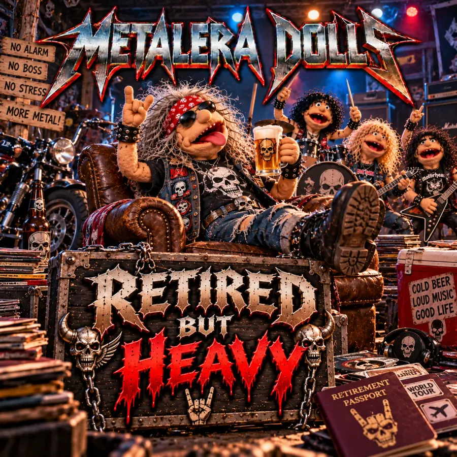 Portada original de Retired but heavy - Single